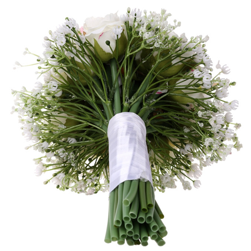 Bruid Bedrijf Bloemen Romantische Bruiloft Kleurrijke Gypsophila Bruid Boeket Roze Wit Bruidsboeketten