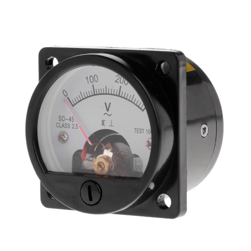 Voltmeter så -45 ac 0-300v runda analog urtavla mätare voltmeter mätare svart