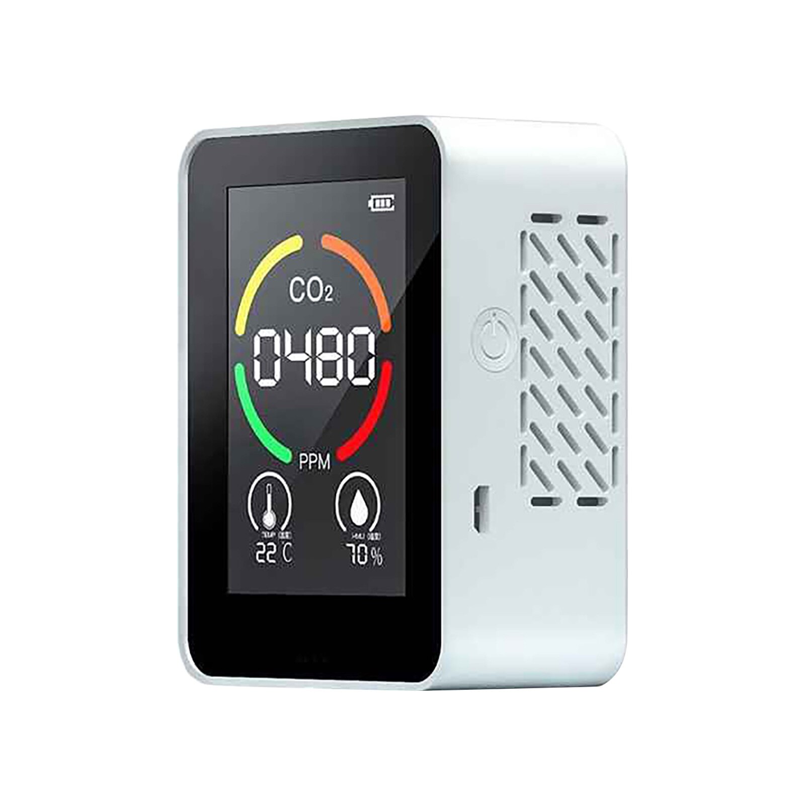 USB Rechargeable CO2 Meter Air Monitor Carbon Dioxide Sensor TVOC Detector Concentration Temperature Humidity Testing: Default Title