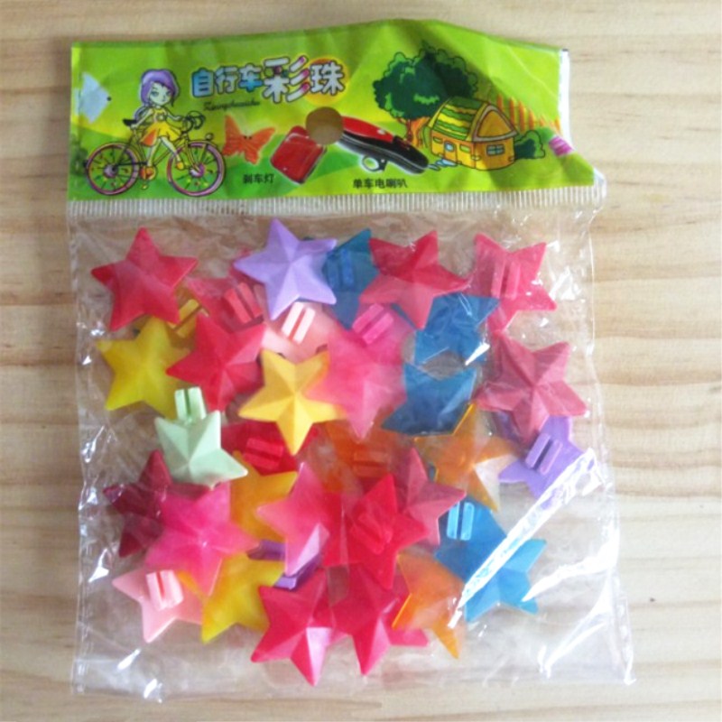 36pcs/bag Bicycle Wheel Plastic Spoke Bead Children Kids Clip Colored Decoration For Bike Road Mountain Bicycle Random Color