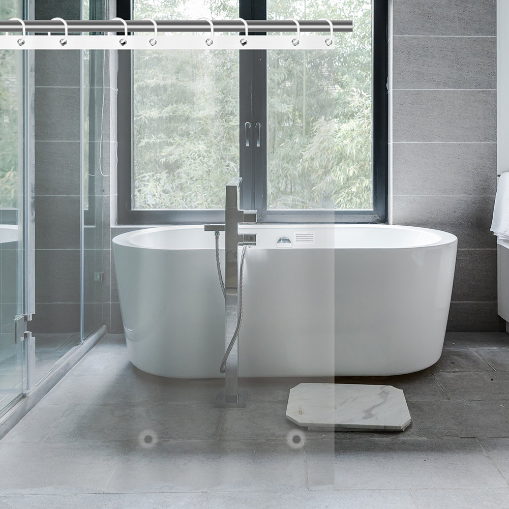 180cm/200cm Clear Shower Curtain Premium PEVA Shower Liner with Rustproof Grommets & Magnets Bathroom Waterproof Curtains ﻿