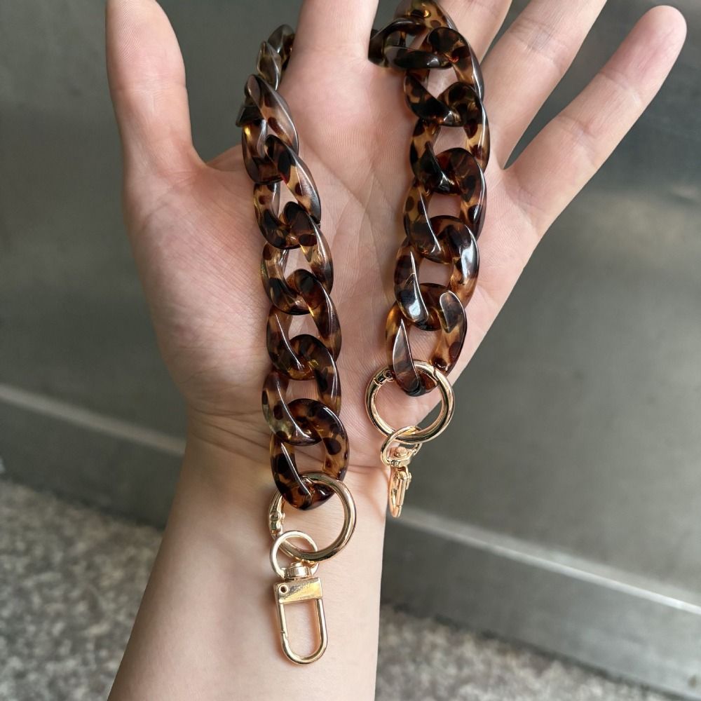 Boêmio leopardo mensageiro saco corrente 37/60/120cm diy charme saco acessórios artesanal alça de ombro saco pingente corrente chaveiro