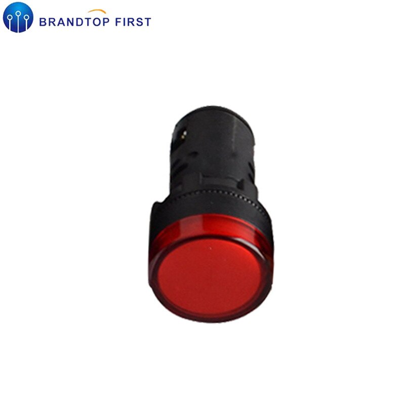 22mm indikator  ad16-22ds 6.3v 12v 24v 220v led signallampe rød/grønn/huang/blå/hvit indikatorlys: 12v røde 22mm
