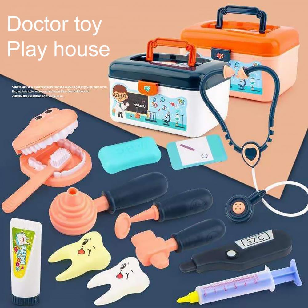 1Set Pretend Play Toy ole Play Doctor Game Realistic Long Lifespan Plastic Play House Doctor Kit Toy for Boy