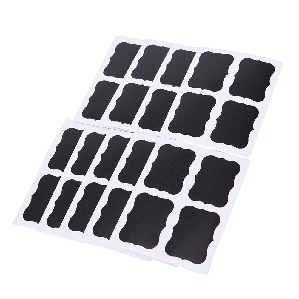 36 Stks/pak Schoolbord Krijtbord Stickers Zwarte Fles Diy Stiky Stickers Schoolbord Craft Keuken Jar Organizer Labels