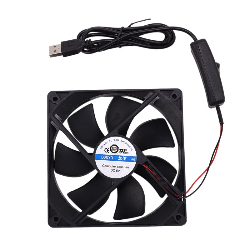 Longyou router radiator koelrek usb-mute voor router / mediabox / / kabelbox enkele ventilator