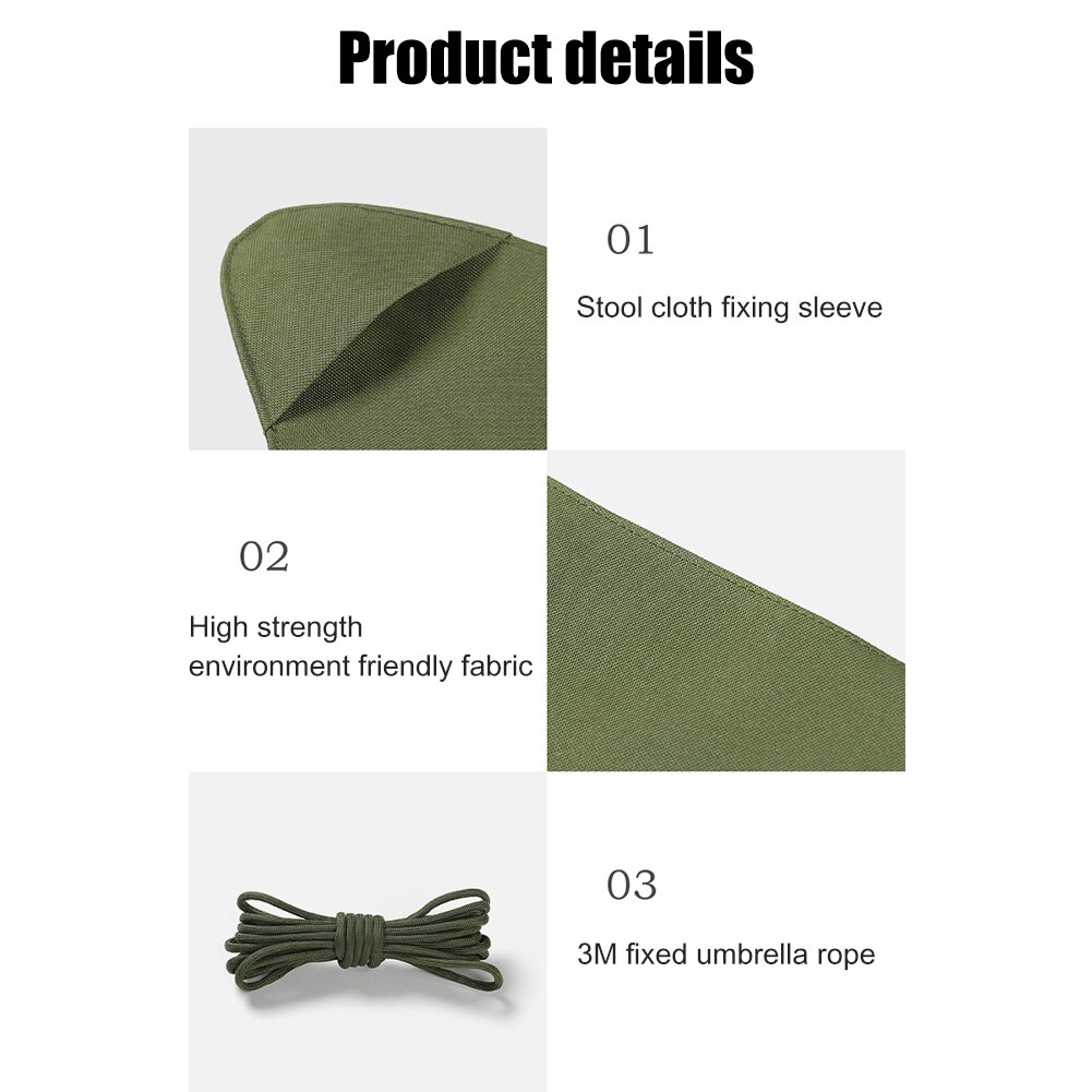 Portable Triangular Nylon Canvas Stool Seat Folding Waterproof Nylon Canvas Stool Seat for Outdoor Camping Fishing Hiking