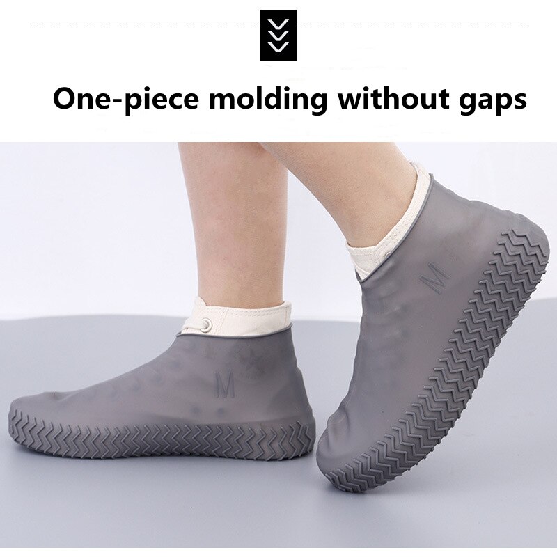 Scarpa da pioggia in Silicone per esterni copertura impermeabile per uomo e donna copriscarpe addensato antiscivolo fondo resistente all&#39;usura bambini antipioggia: gray / L