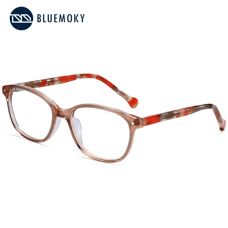 Bluemoky acetat glasögon barnbågar optisk närsynthet glasögonbågar glasögon tjejer genomskinliga söta glasögon barnmärke: 002