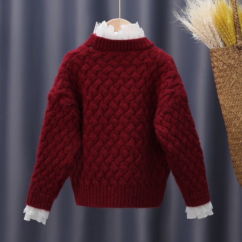 Autumn Baby Girl Clothes Winter Harajuku Sweater Shirt Boys Pullover Wool Children's Sweaters For Teenage Girls Jumpers