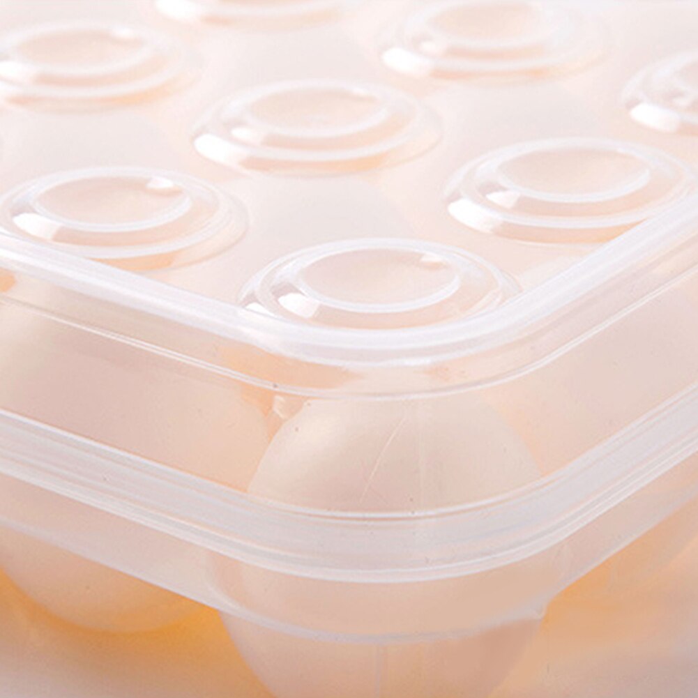 Caja de almacenamiento de huevos de plástico para refrigerador, organizador de contenedores para mantenimiento fresco