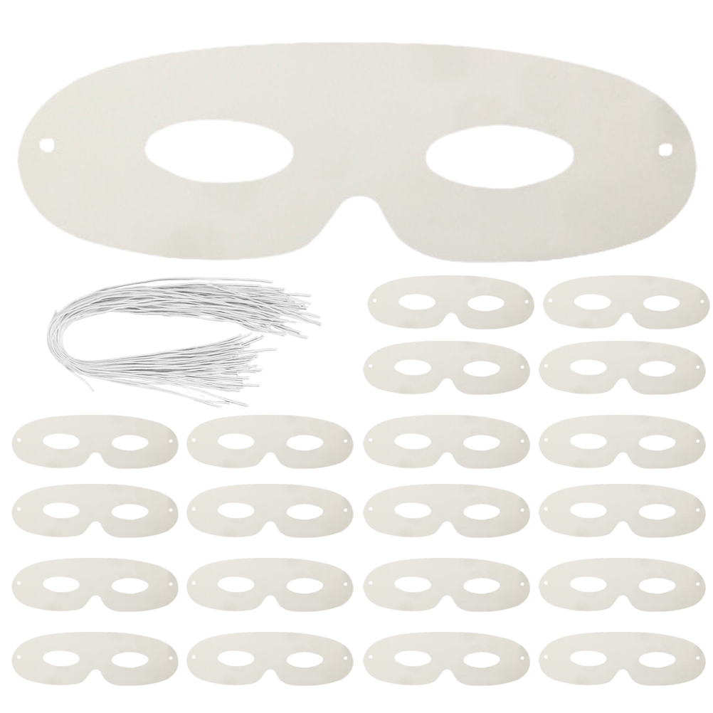 40 juegos de máscaras de pulpa de papel blanco DIY, máscaras pintadas a mano en blanco con personalidad, disfraz de de Carnaval, accesorios de disfraces