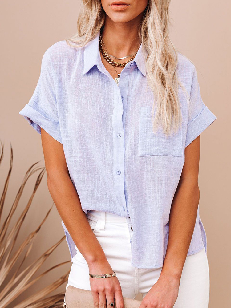 Casual Solid Short Sleeve Cotton Linen Loose Blouse Vintage Harajuku Oversized Shirt Tunic Summer Tops Women
