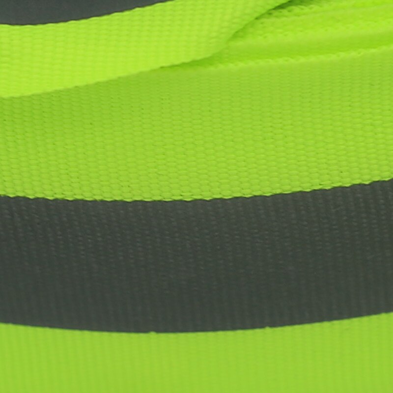 5M Fluorescerend Groen Reflecterende Gestikt Stof Met Hoge Zilveren Naaien Strap Diy Verkeer Night Veiligheidswaarschuwing Riem 10/ 25 /50Mm