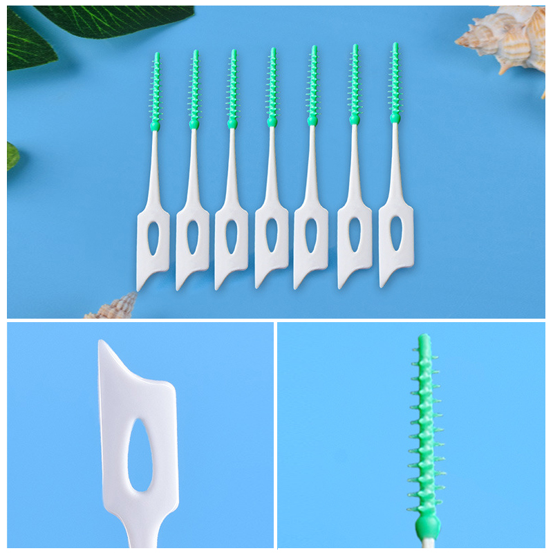 20 stk silikone interdental børste voksne tandtråd voksne tandrensning tandtråd børste tandstikker mundhygiejne plejeværktøj