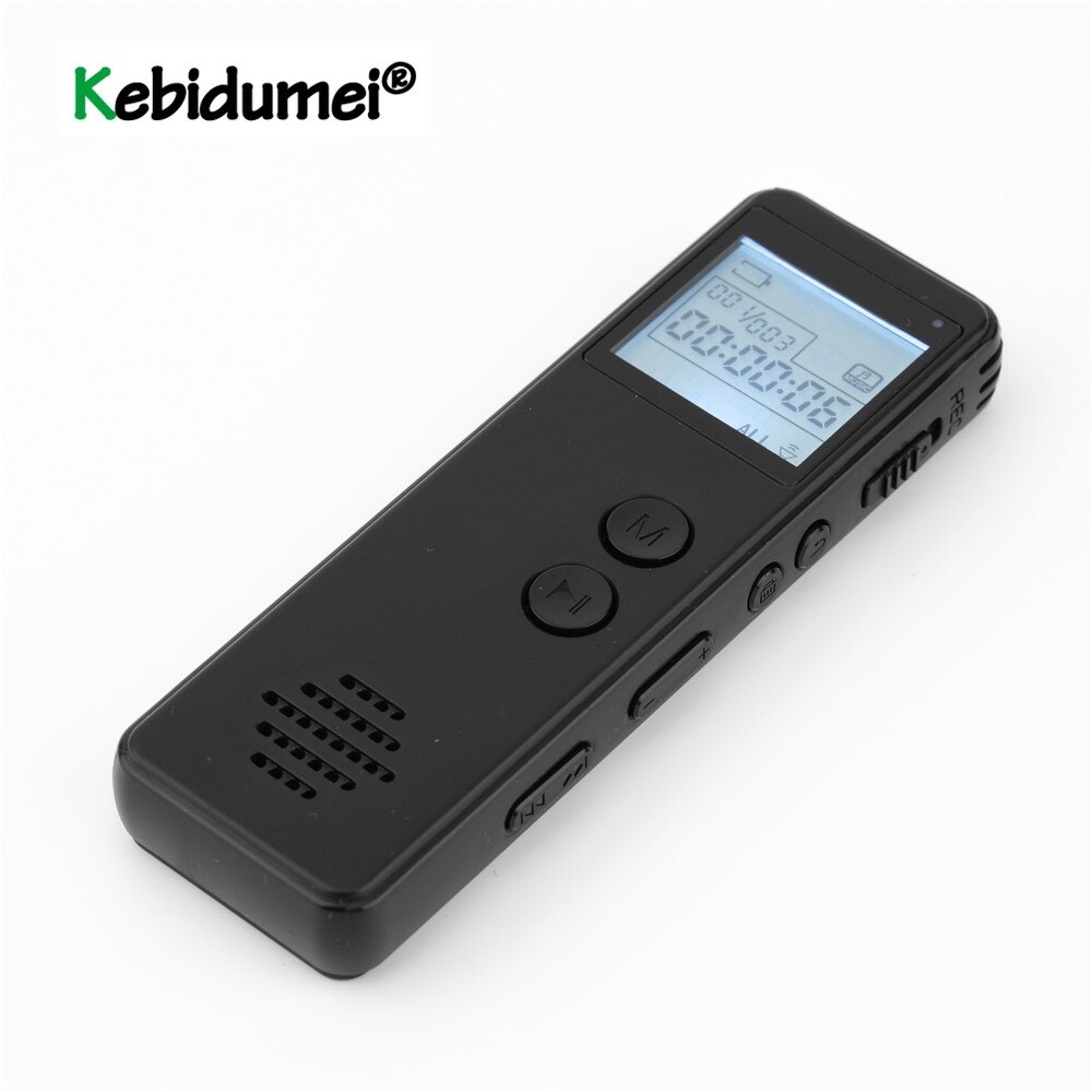 Kebidumei Voice Recorder Usb Professionele 10 Uur Dictafoon Digitale Audio Voice Recorder Met Wav, MP3 Speler
