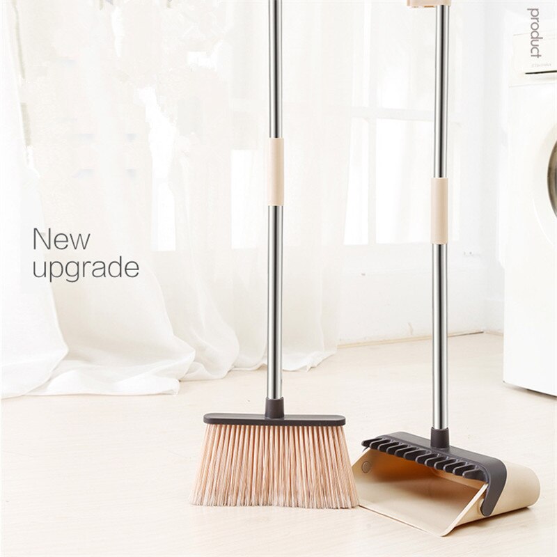 Balai rotatif télescopique Vertical coupe-vent 2 ps/ensemble, pelle à poussière pliable en plastique, en fourrure douce, grattoir, outils de nettoyage à domicile