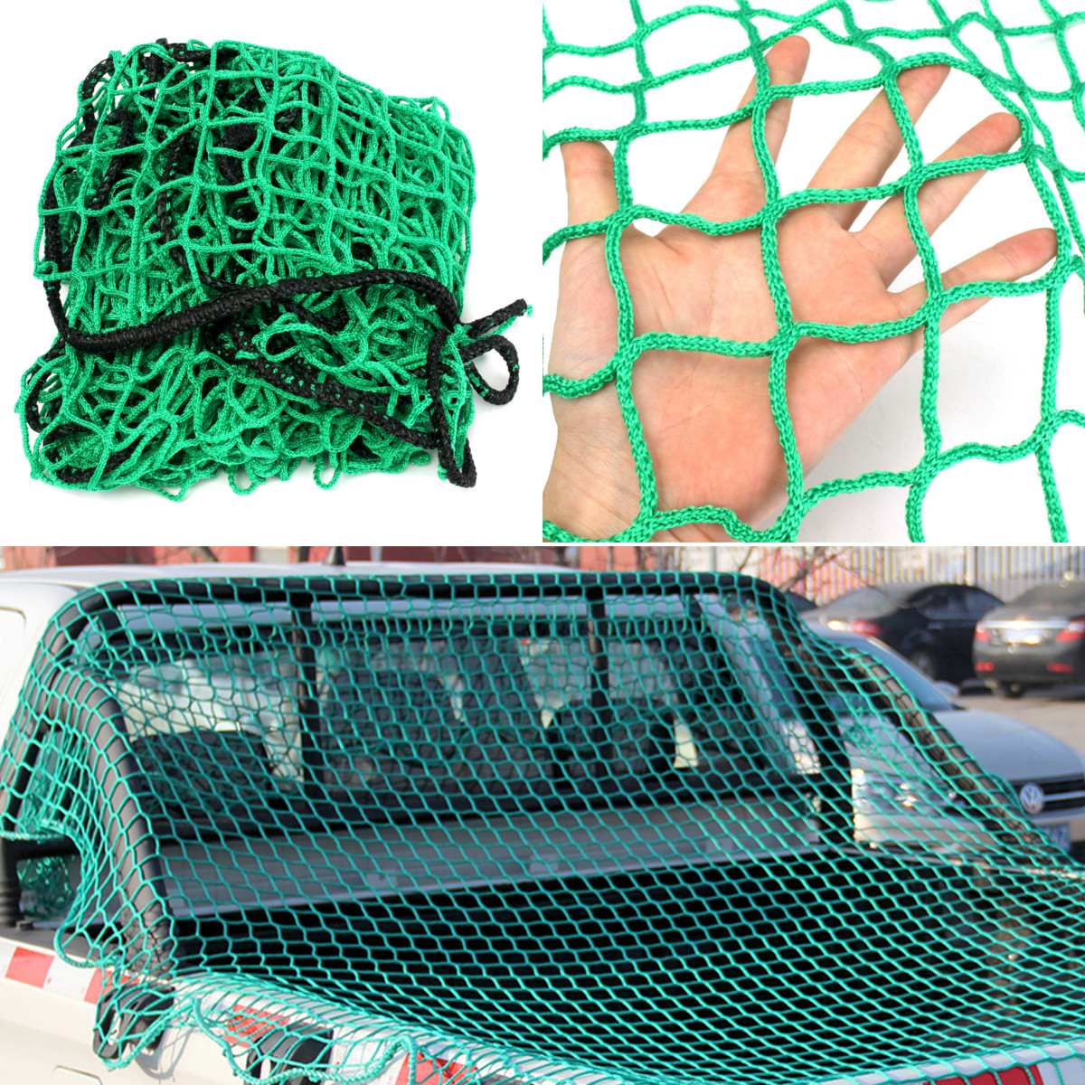 Malla para sujetar carga para camión, Red de carga pesada fuerte, 2,5x1,7 m, para camioneta, remolque, contenedor, cubiertas de malla extendidas, red para equipaje de techo