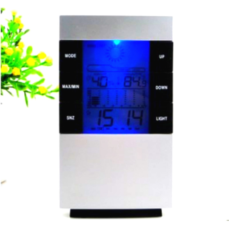 Display LCD digitale per uso domestico igrometro termometro temperatura umidità misuratore calendario sveglia