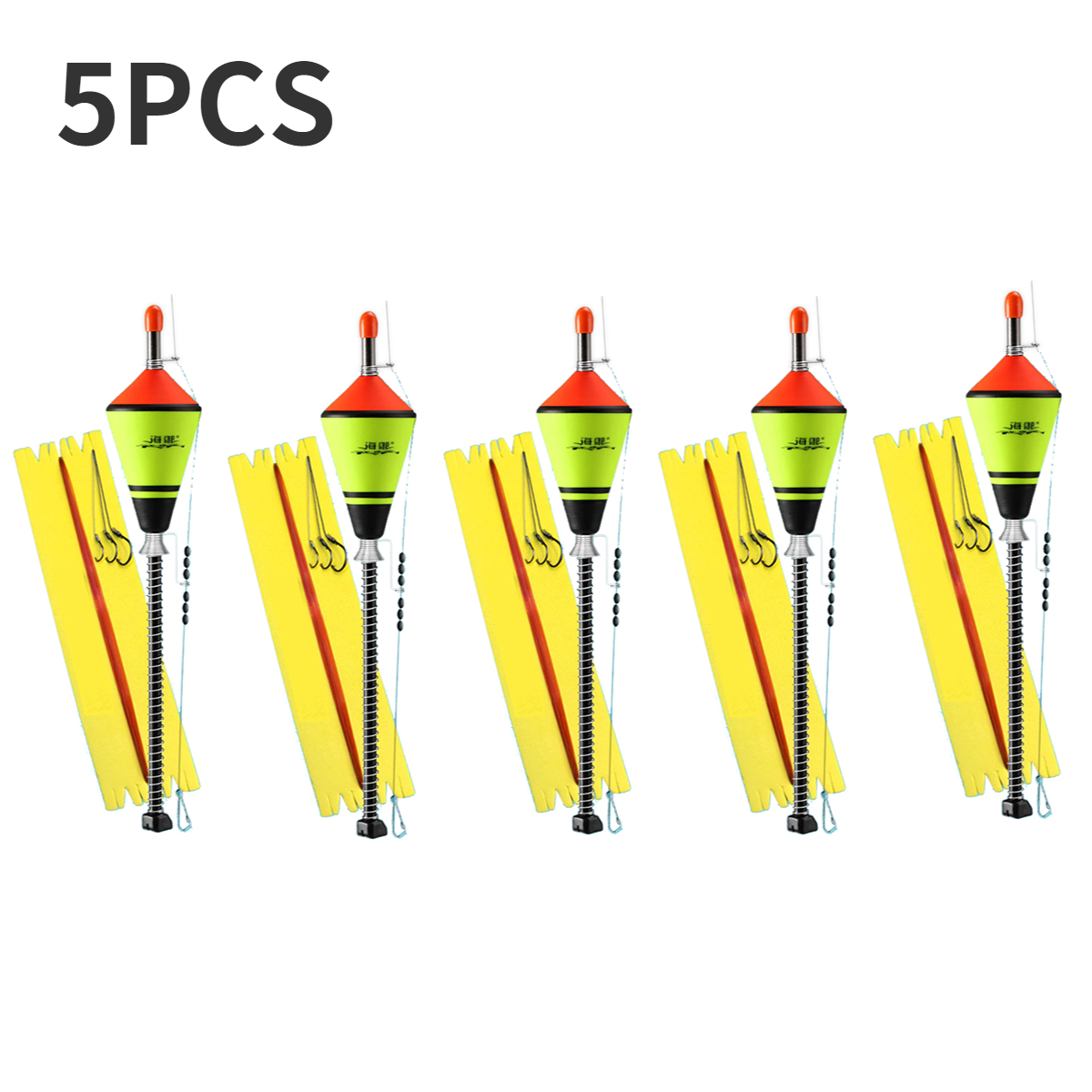 1-5PCS Draagbare Automatische Visserijvlotter Snelle Bobber Vissen Accessoires Snelle Visserij Bobber Set Oceaan Visserijvlotter Apparaat gereedschap: Black