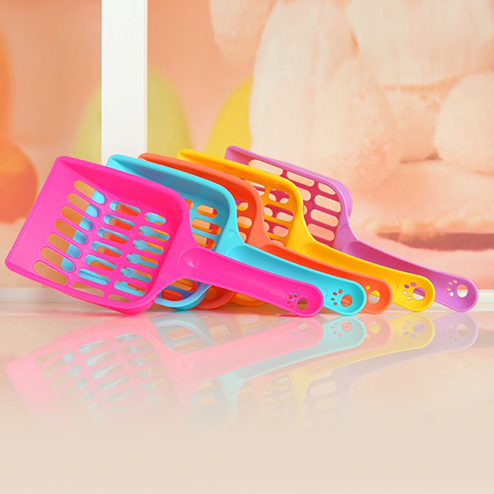 Macaron Kleur Kat Schop Plastic Scoop Ziften Kat Zand Schoonmaak Tool voor Wc Huisdier Kattenbakvulling Schop