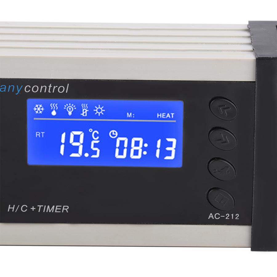 Temperaturregulator krybdyr amfibie akvarium inkubator digital termostat temperaturregulator termometer hygrometer