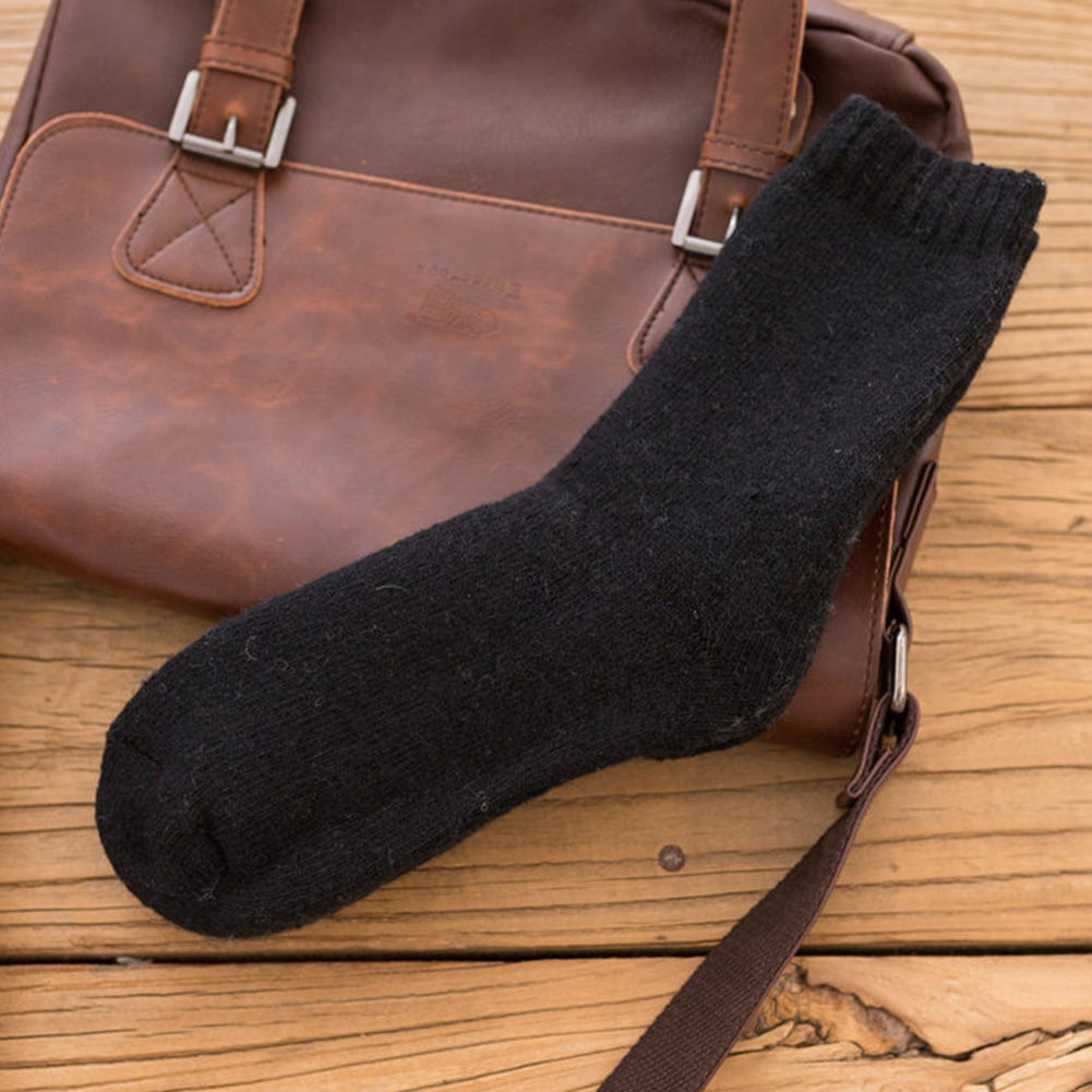 1 paar Männer Winter Sport Haus Skating Nicht Slip Weiche Mitte Rohr Outdoor Skifahren Socken Atmungsaktive Feste Absorbieren Schweiß Komfortable: Black