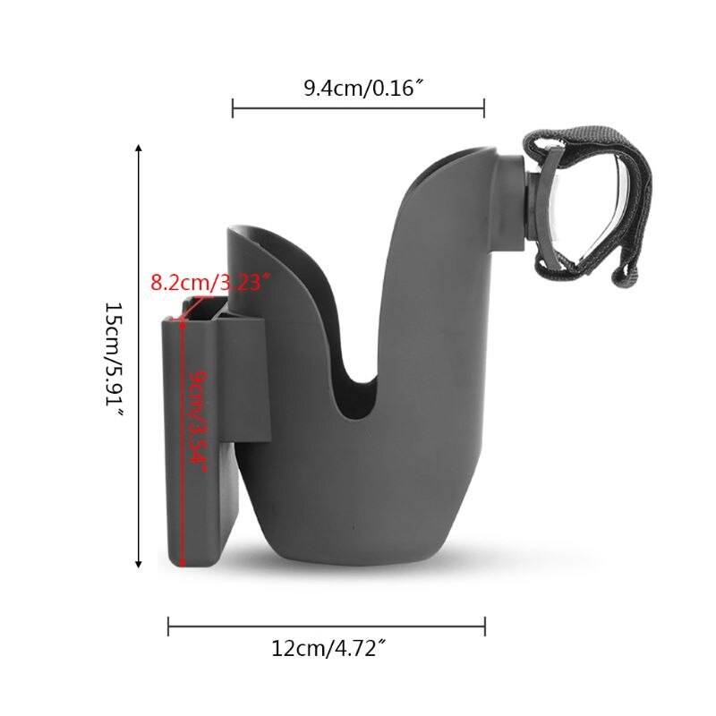 2 in 1 Stroller Cup Holder + Phone Holder Universal Cup Holder Rack for Buggy