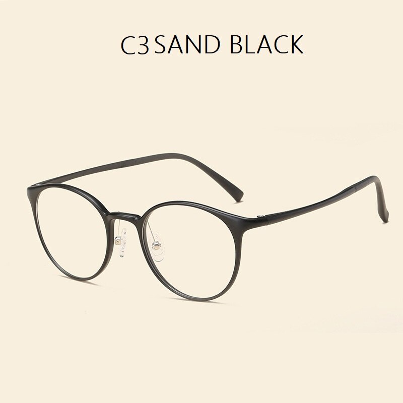 width-138 ULTEM Ultralight 7g Spectacles Frames Art Vintage women and men glasses computer goggles Myopic eyeglasses Frames: C3 SAND BLACK