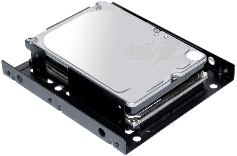 Kit de support de montage double pour disque dur SSD de 2.5 "à 3.5", convertit un disque dur de 2.5 "à un disque dur de bureau de 3.5"