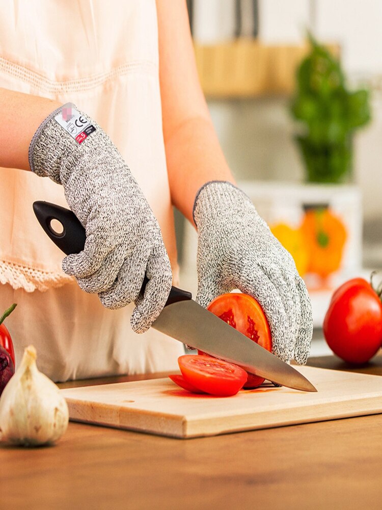 High-strength Grade Level Safety Anti Cut Gloves Kitchen Cut Resistant for Fish Meat Cutting Gloves Gardening Gloves Tools: m 22cm