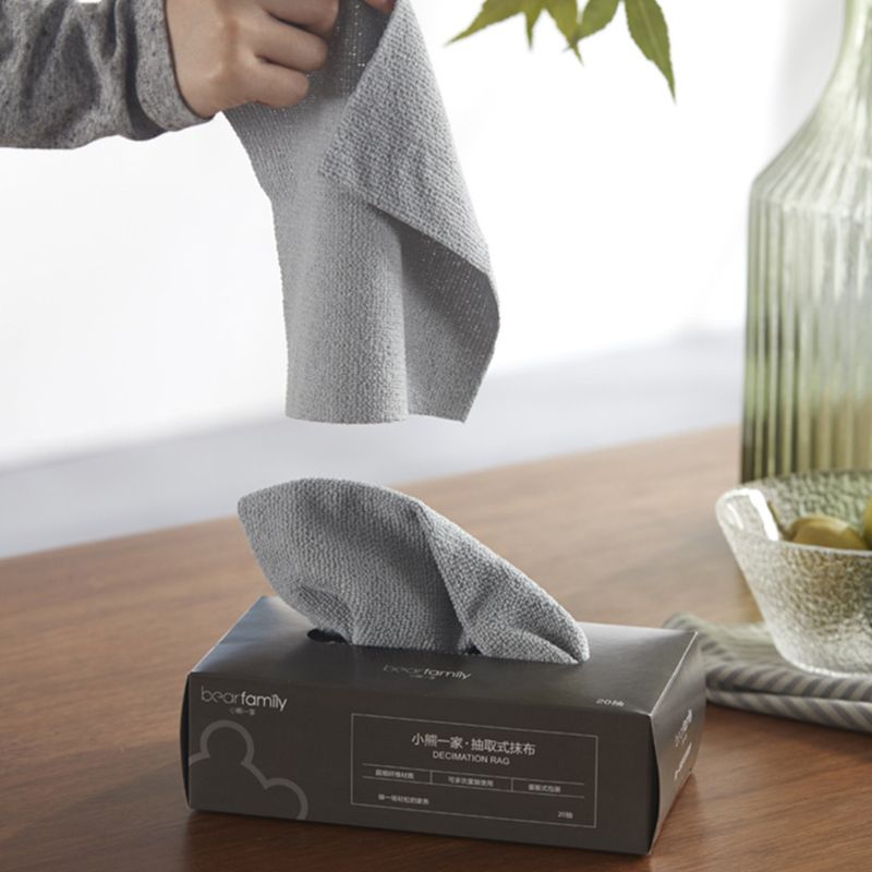 20pcs Disposable Microfiber Cloth Towels Reusable Antibacterial Table Rags Dishcloth Wipe Cleaning Napkins