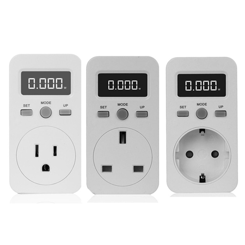 Digital Power Meter Plug-In Socket Electric Wattmeter Energy Monitor