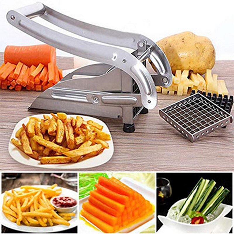 ainless Steel Potato Chip Making Tool Home Manual French Fries Slicer Cutter Machine French Fry Potato Cutting Machine