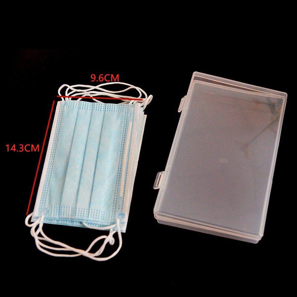 Estuche de almacenamiento para mascarillas, organizador de plástico, caja de almacenamiento portátil, soporte desechable para mascarillas, contenedor transparente