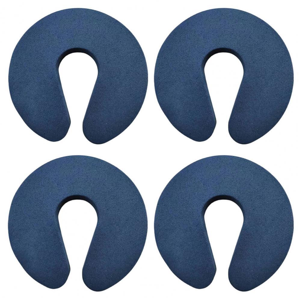 4Pcs Household Door Buffer High Elasticity Door Stopper Home Improvement C Shape Doorstop for Protecting Children Safe Stopper: Navy Blue