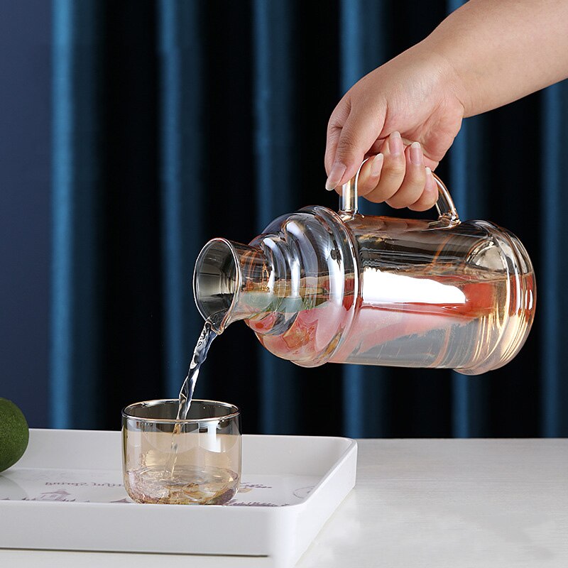 retro glasscold wasserkocher Bunte transparent große-kapazität Wärme-beständig glas wasserkocher Kann beheizt werden Haushalt täglichen bedarfs
