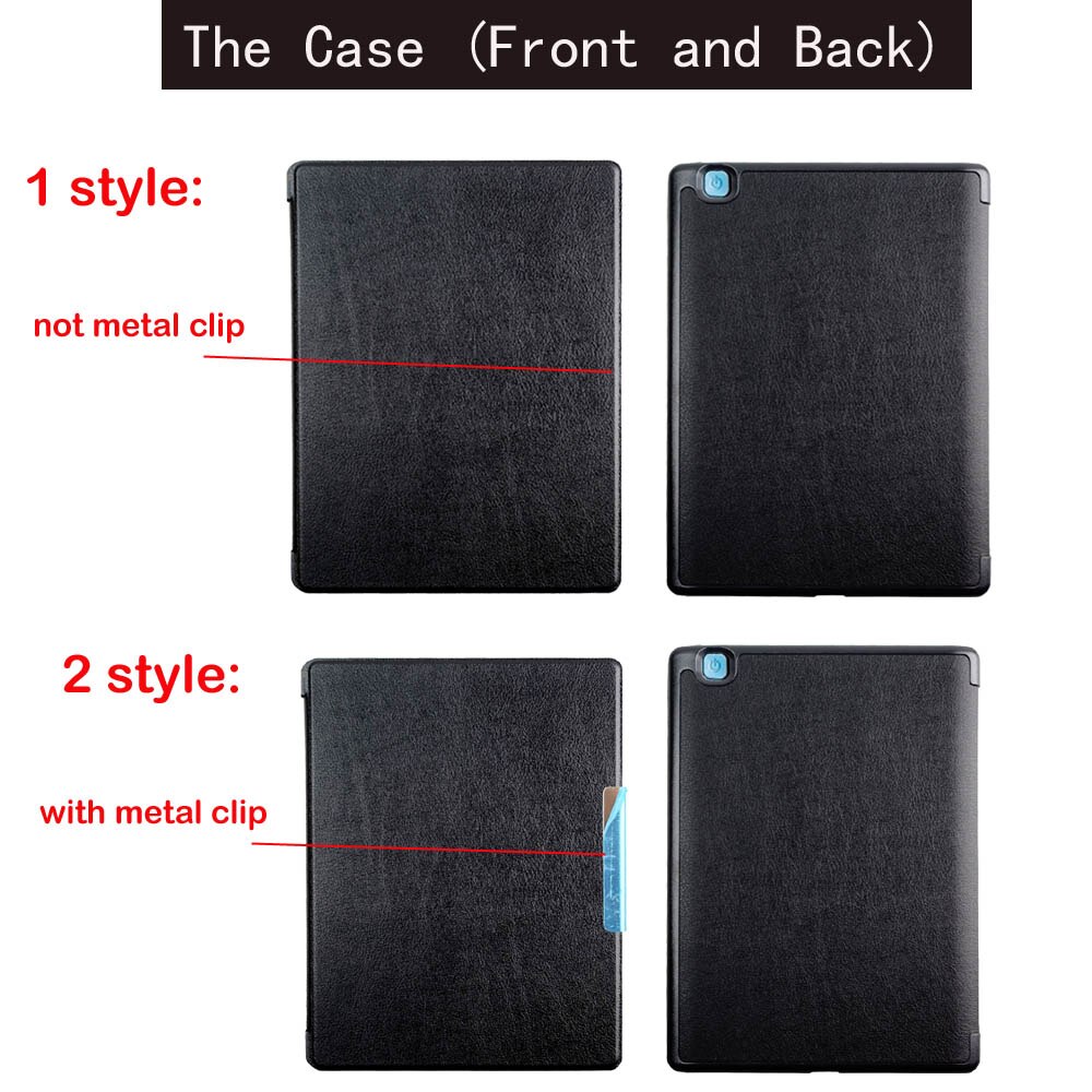 Voor 6.8 Inch Kobo Aura Editie 2 Case, ultra Dunne Lederen Hard Shell Cover Voor Kobo Aura Editie 2 N867 Gevallen Huid + Screen Film