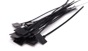 Farve skiltning kabelbånd 4*150 etiket nylon kabelbånd plast netværkskabel mærkning kabelbånd tilstrækkelig mængde  of 250 tegn: Sort