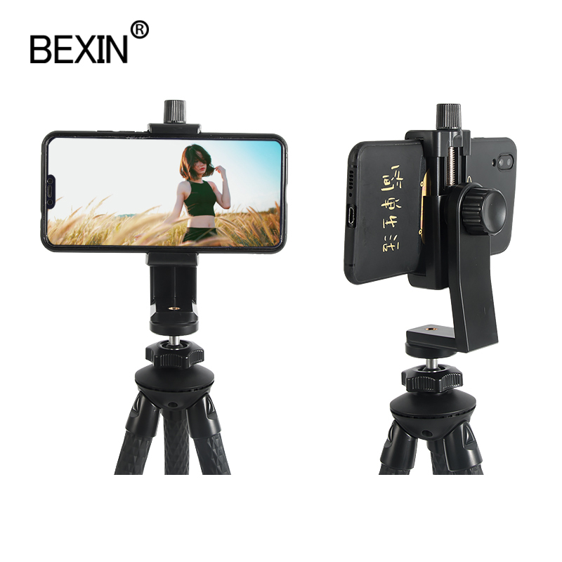 Telefoon Klem Mobiele Ondersteuning 360 Spin Telefoon Clip Statief Mobiele Adapter Smartphone Mount Schieten Voor Telefoon Op Een Statief