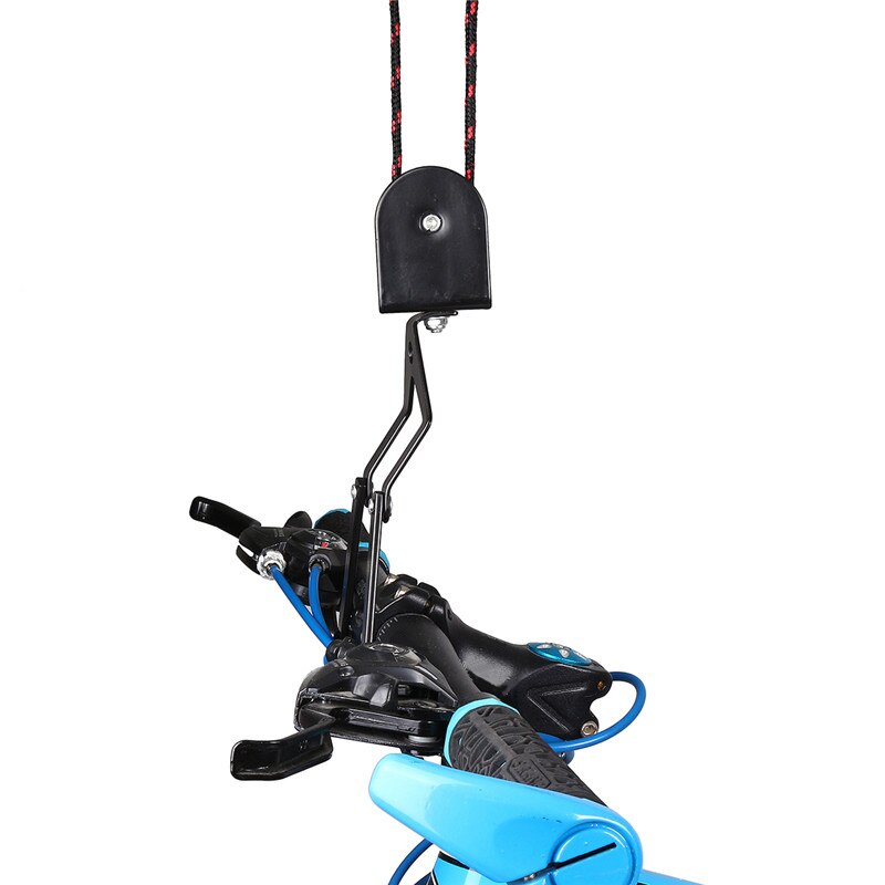 Kayak Hoist Canoe Boat Bike Lift Pulley System Garage Ceiling Storage Rack Bicycle Rack With 15M Rope Capacity Max Load 60KG