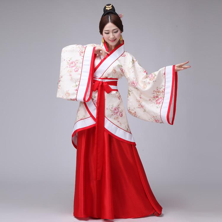 Traje Hanfu mujeres Tang chino tradicional antiguo traje mujer trajes de baile para mujeres folklórico de China Danc Hanfue: M
