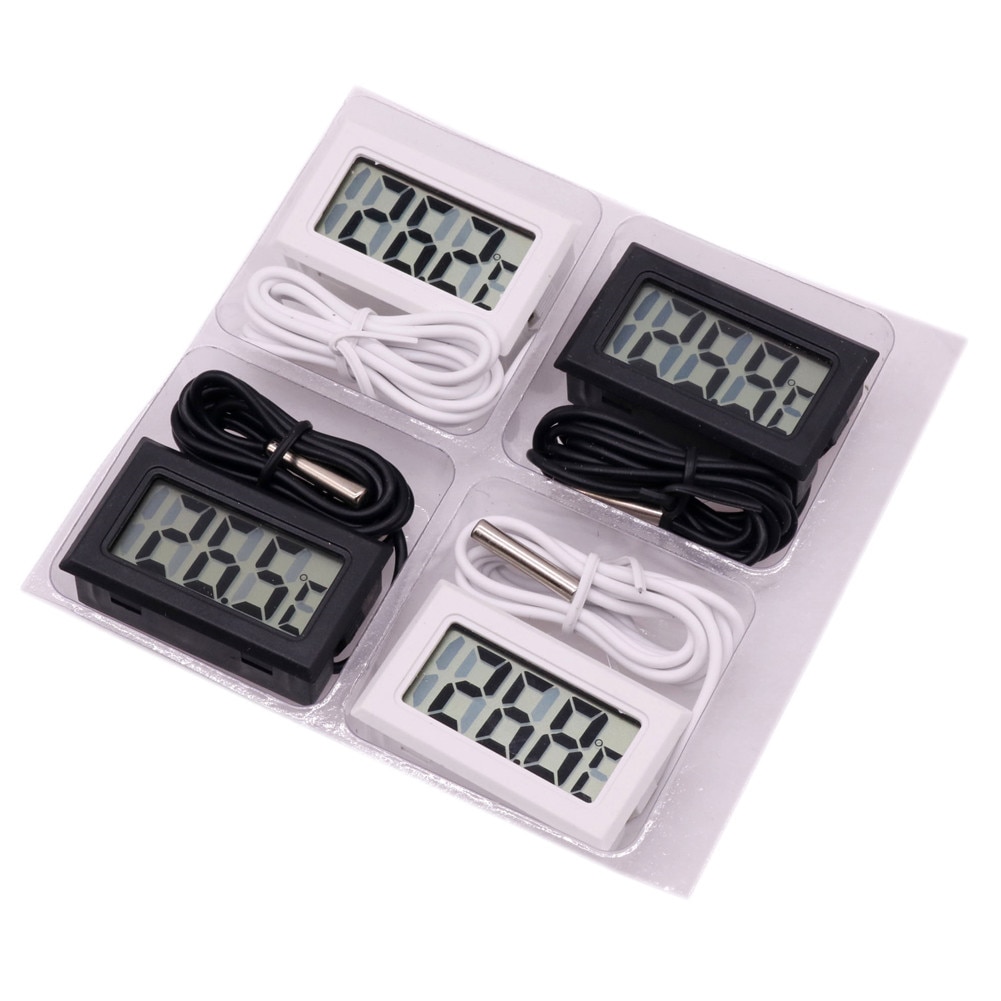 10 stk 1.5v elektronisk digitalt termometer uden batteri minus 50 grader celsius  - 110 grader celsius kæledyrsakvarie