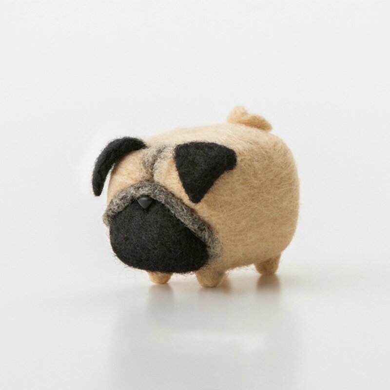 DIY artesanía de lana de fieltro sin cara perro Shiba Corgi Teddy Doll Material paquete hecho a mano costura tela artesanal juguete aguja fieltro gato: Dog 2