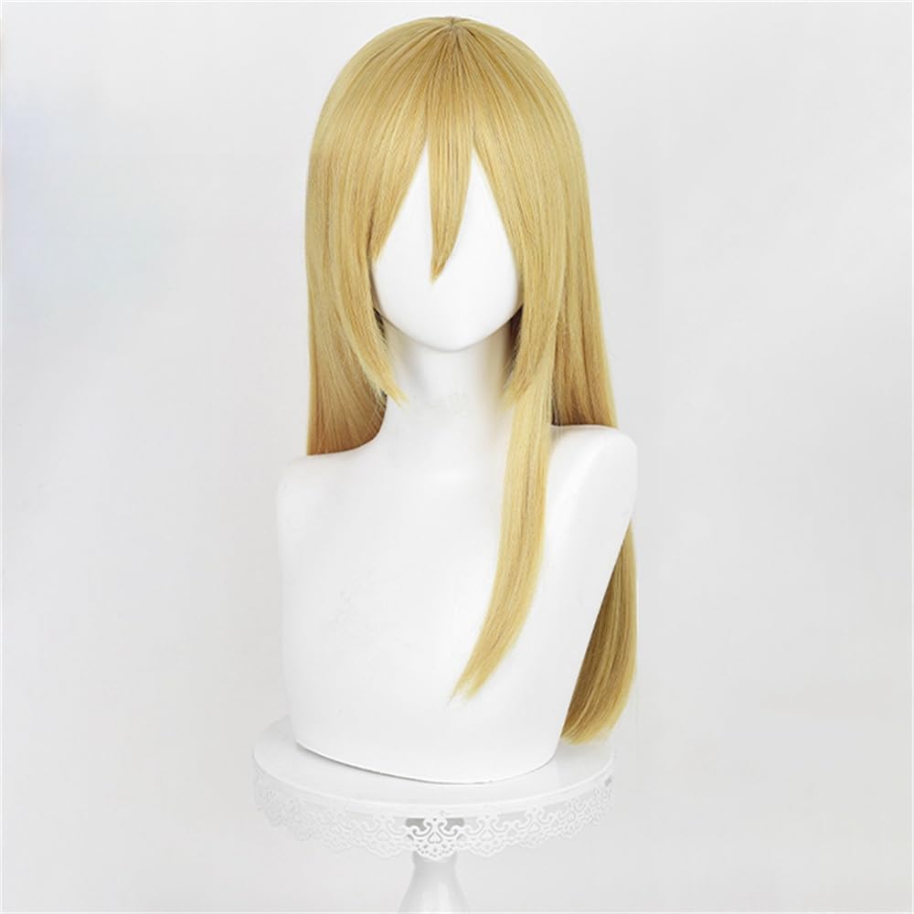Historia Reiss Cosplay Synthetic Wig 50cm Long Golden Wigs Heat Resistant Hair Wigs