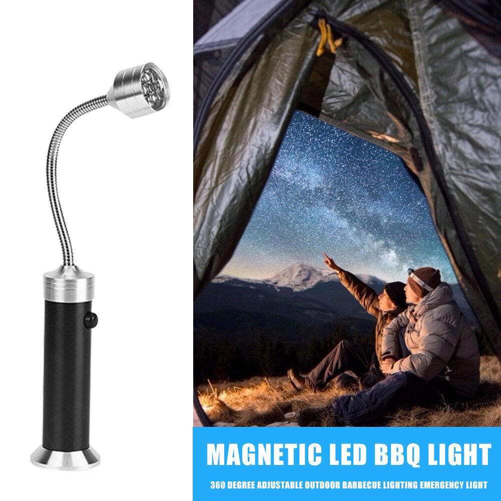 2 Stuks Magnetische Led Bbq Grill Lichten Verstelbare Flexibele Emergency Barbecue Lamp Draagbare Barbecue Outdoor Camping