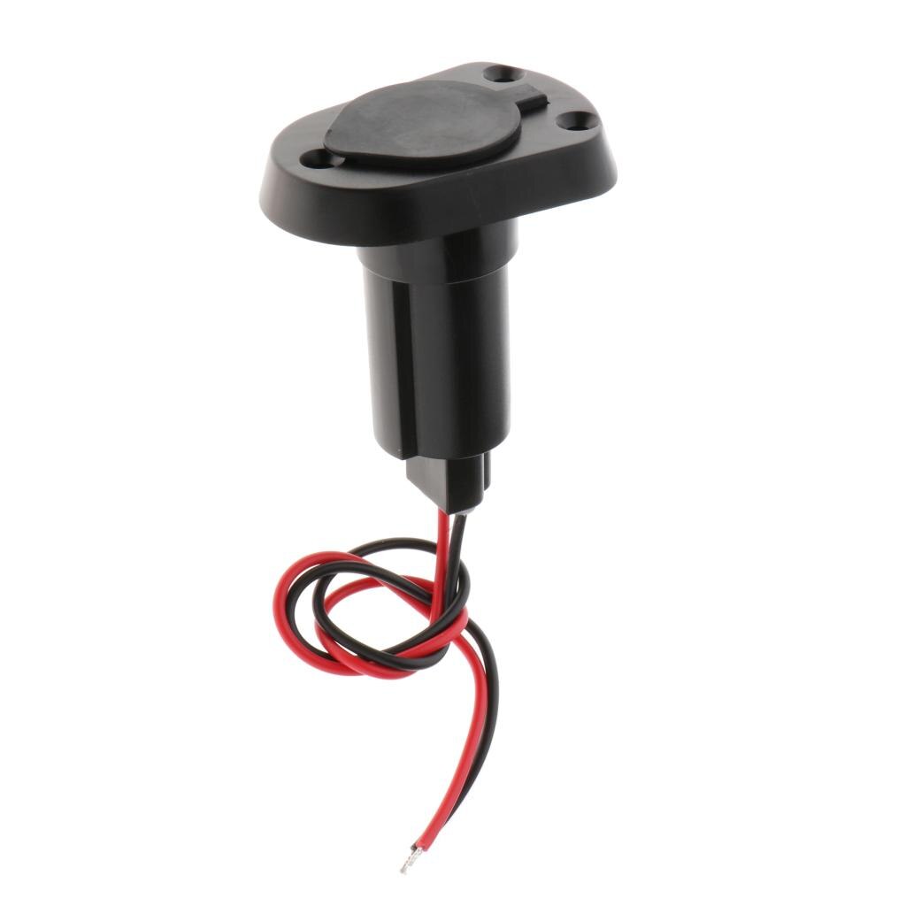 Marine Boat 2 Pin Stern Light Plug-in Base Black Cover Round Easy Install