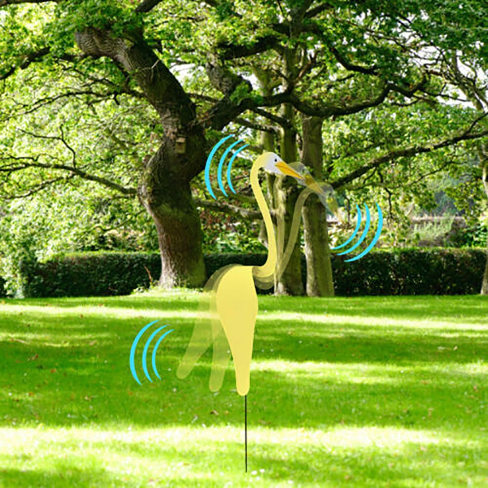 Flamingo Swirling Bird Metal Dynamic Decorative White Duck Spin The Breeze Lawn Art Ornaments Home Garden Decoration