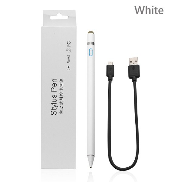 Attivo Dello Stilo di Tocco Della Penna per iPad 9.7 10.5 pro 11 12.9 per Samsung Huawei tavoletta Superficie per iPad 10.2 mini 5 aria 3 matita mela: bianca