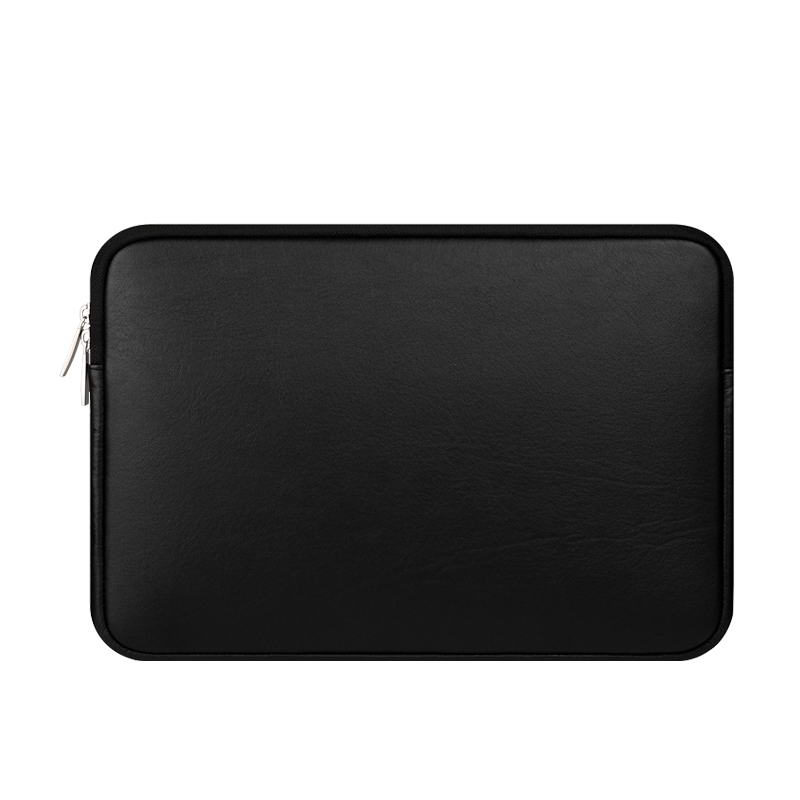 Yicana PU leather 11 13 14 15 inch Waterproof laptop sleeve bag For Macbook Pro Air Retina notebook prodector case: Black / For Macbook 13 Old